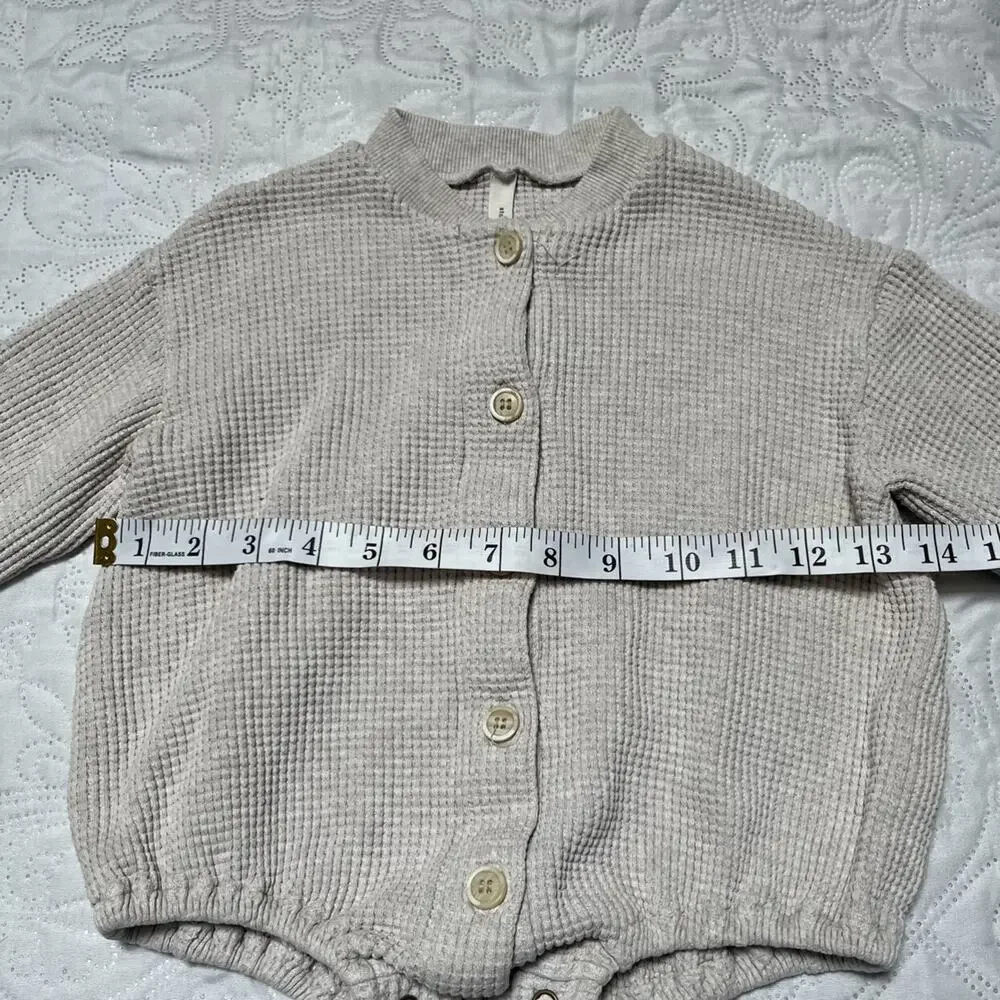 La Camel Waffle  Bubble Romper 6m